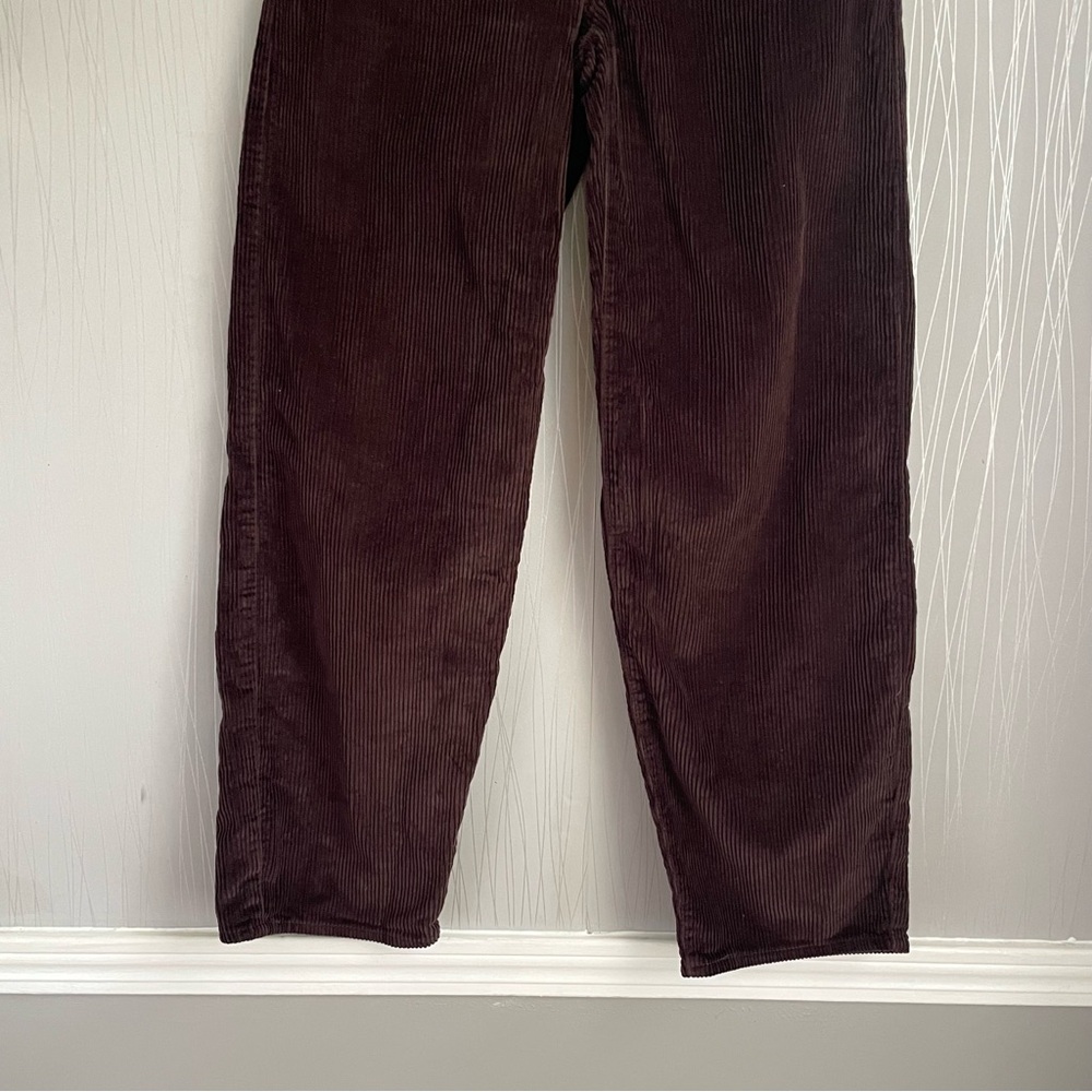 Levi's Baggy Dad Corduroy Pants Dark Brown Size 24 Premium - Picture 3 of 15